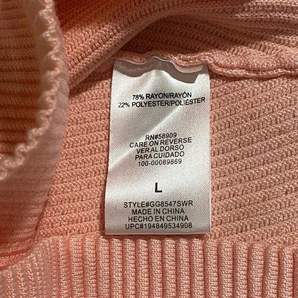 gb Girls Peach Sweater Tank Top, Size Large, Hand Wash - Picture 3 of 6